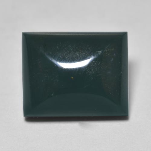 Pedra de sangue verde natural 6,92ct, baguete, opaco