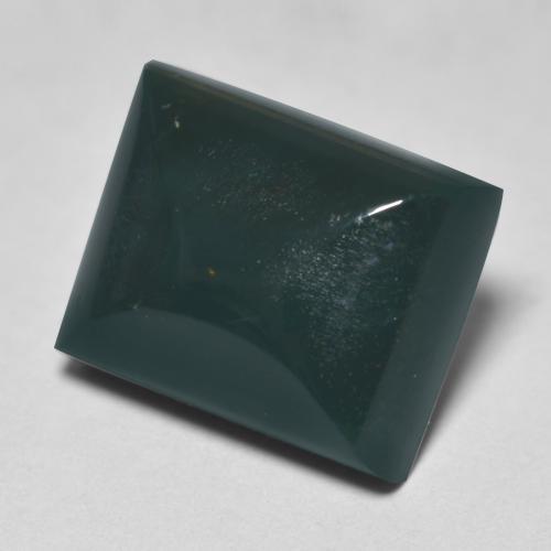 Pedra de sangue verde natural 6,92ct, baguete, opaco