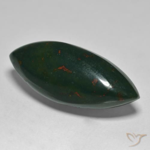Pedra de Sangue Verde escuro Natural 15.61ct, Marquesa, Opaco