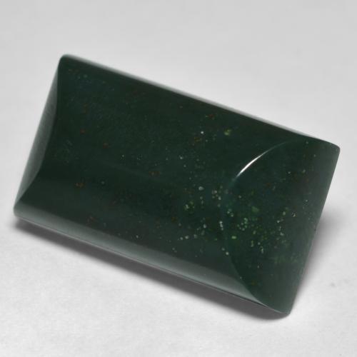 Pedra de sangue verde natural 14,66ct, baguete, opaco