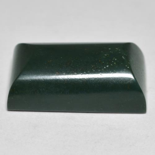 Pedra de sangue verde natural 14,66ct, baguete, opaco