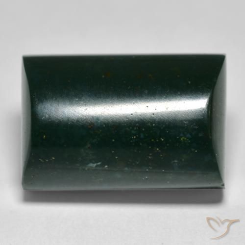 14.93ct Natural Verde floresta Pedra de Sangue, baguete, Opaco