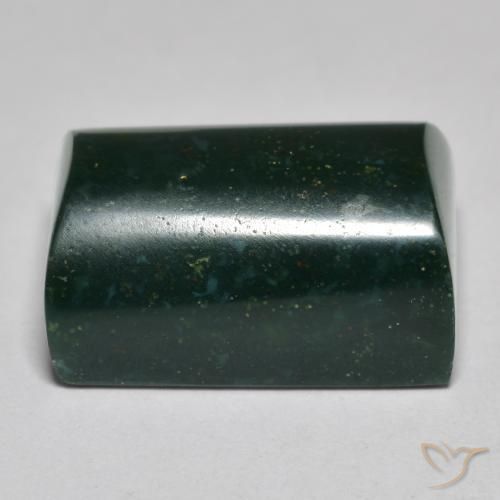 Pedra de Sangue Verde floresta Natural 14.93ct, baguete, Opaco