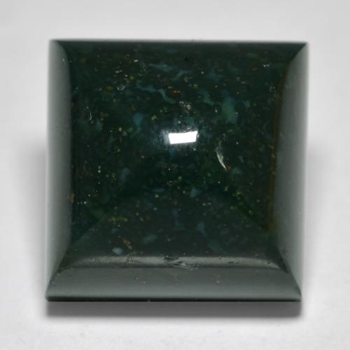 Pedra de sangue verde natural 14,70ct, quadrado, opaco