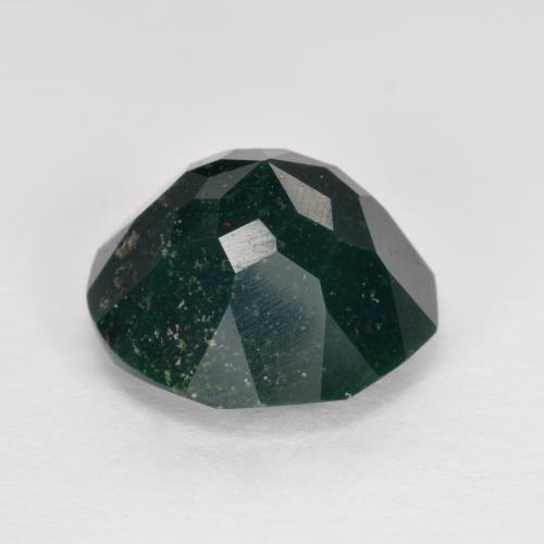 Pedra de sangue verde natural 5,05ct, corte redondo, opaco