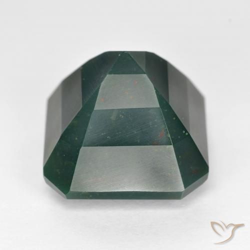 Pedra de Sangue Multicolorido Natural 13.27ct, Corte Octógono / Esmeralda, Opaco