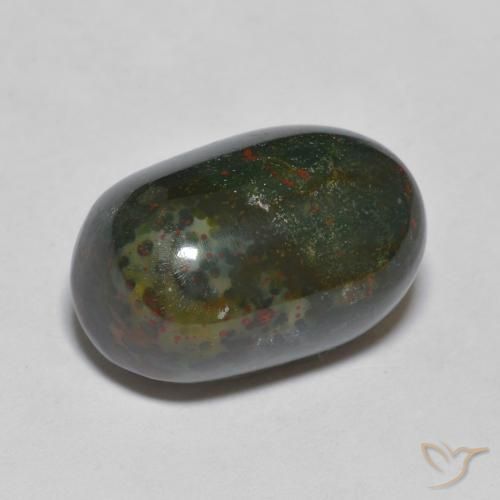 10.90ct Natural verde escuro Pedra de Sangue, oval, Opaco