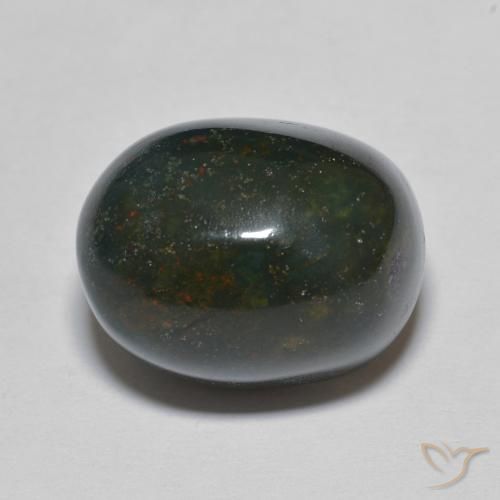 15.31ct Natural Multicolorido Pedra de Sangue, oval, Opaco