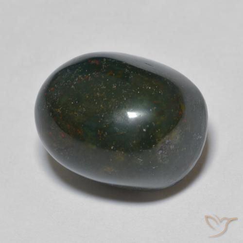 Pedra de Sangue Multicolorido Natural 15.31ct, oval, Opaco