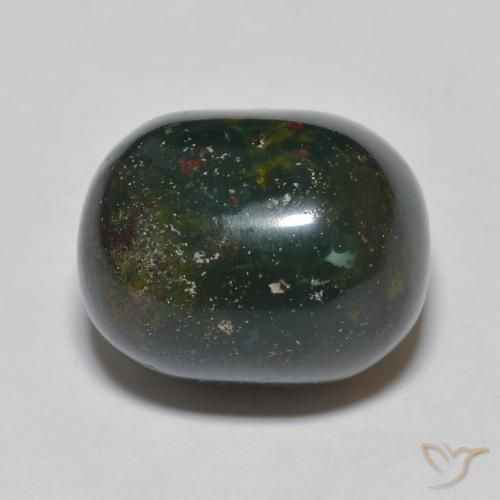15.81ct Natural Verde floresta Pedra de Sangue, oval, Opaco
