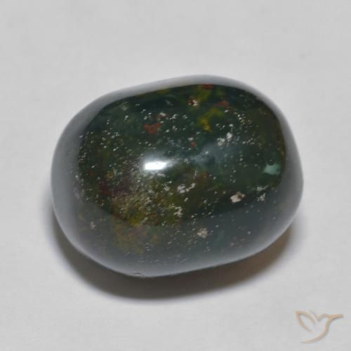 Pedra de Sangue Verde floresta Natural 15.81ct, oval, Opaco