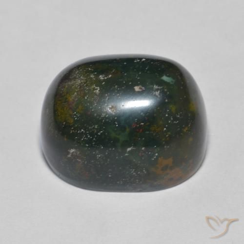 Pedra de Sangue Verde floresta Natural 15.81ct, oval, Opaco