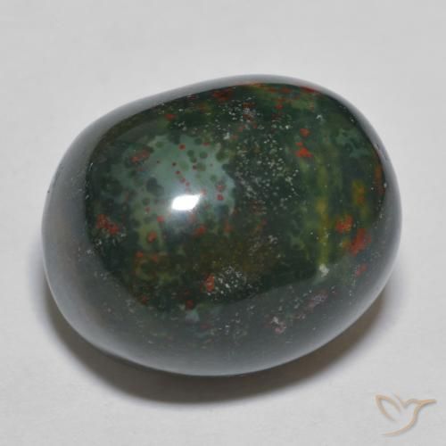 24.63ct Natural Multicolorido Pedra de Sangue, oval, Opaco