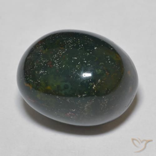 Pedra de Sangue Multicolorido Natural 17.10ct, oval, Opaco