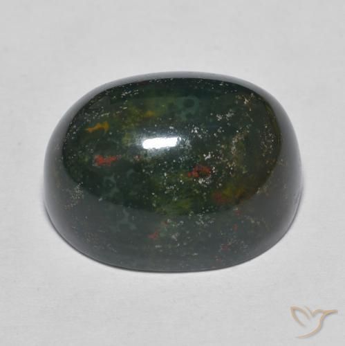 Pedra de Sangue Multicolorido Natural 17.10ct, oval, Opaco