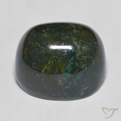 Pedra de Sangue verde e vermelho Natural 21.64ct, oval, Opaco