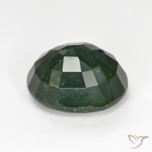 Pedra de Sangue Verde floresta Natural 6.95ct, oval, Opaco