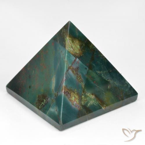 Pedra de Sangue Verde floresta Natural 107.07ct, Quadrado, Opaco