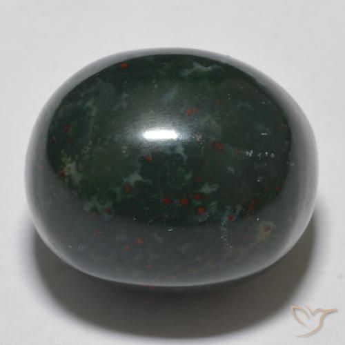 15.30ct Natural Verde floresta Pedra de Sangue, oval, Opaco