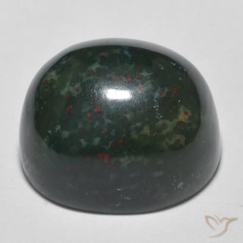 Pedra de Sangue Verde floresta Natural 15.30ct, oval, Opaco