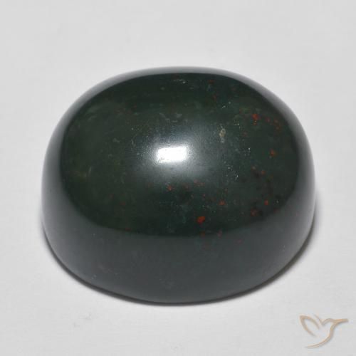 Pedra de Sangue Verde escuro Natural 29.31ct, oval, Opaco