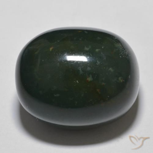 28.21ct Natural Verde floresta Pedra de Sangue, oval, Opaco