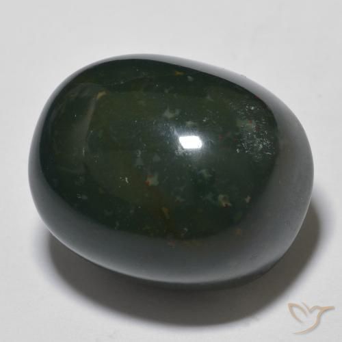 Pedra de Sangue Verde floresta Natural 28.21ct, oval, Opaco