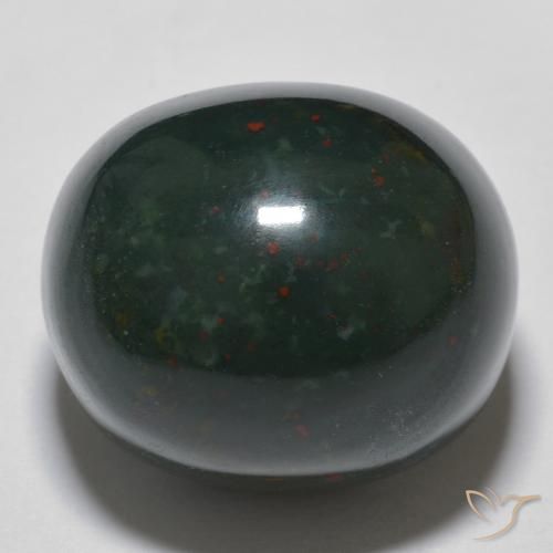 19.31ct Natural Verde escuro Pedra de Sangue, oval, Opaco