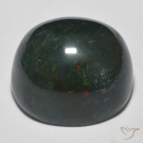 Pedra de Sangue Verde escuro Natural 19.31ct, oval, Opaco