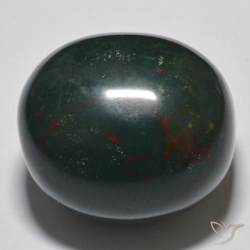 Pedra de Sangue Multicolorido Natural 34.30ct, oval, Opaco