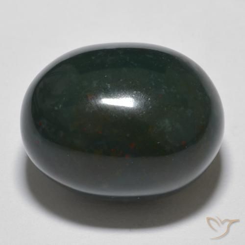 17.11ct Natural Verde floresta Pedra de Sangue, oval, Opaco