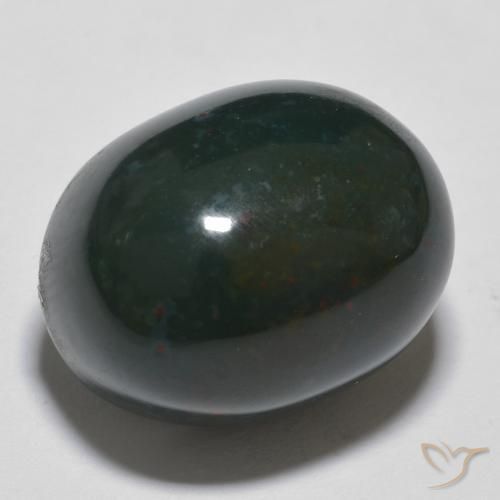Pedra de Sangue Verde floresta Natural 17.11ct, oval, Opaco