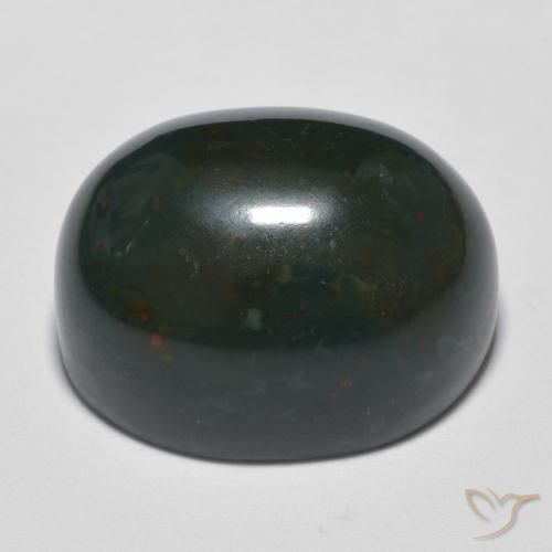 Pedra de Sangue Verde floresta Natural 17.11ct, oval, Opaco