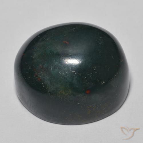 Pedra de Sangue Verde escuro Natural 31.10ct, oval, Opaco