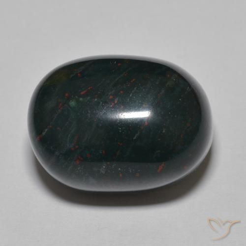 25.05ct Natural Verde azulado Pedra de Sangue, oval, Opaco