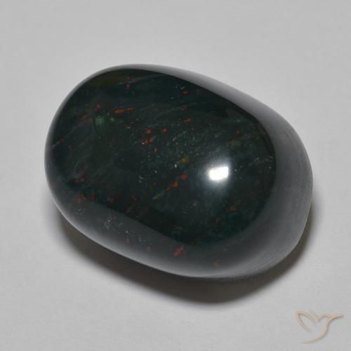 Pedra de Sangue Verde azulado Natural 25.05ct, oval, Opaco