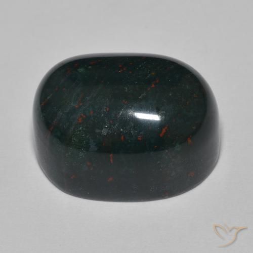 Pedra de Sangue Verde azulado Natural 25.05ct, oval, Opaco