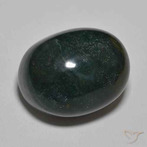 Pedra de Sangue Multicolorido Natural 25.67ct, oval, Opaco