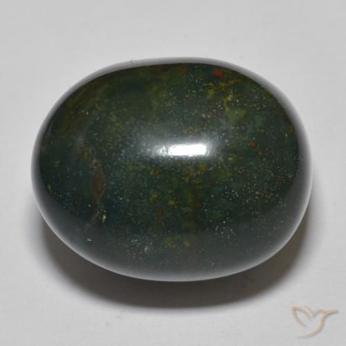 35.43ct Natural Multicolorido Pedra de Sangue, oval, Opaco