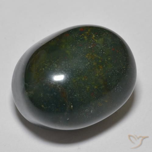 Pedra de Sangue Multicolorido Natural 35.43ct, oval, Opaco