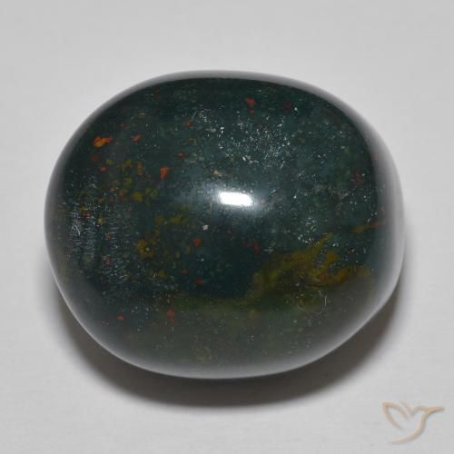 33.71ct Natural Verde azulado Pedra de Sangue, oval, Opaco