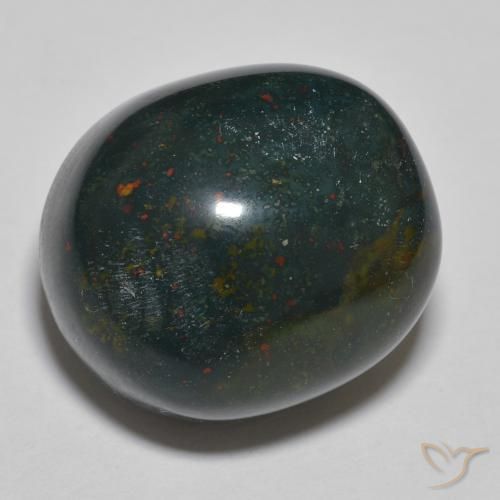 Pedra de Sangue Verde azulado Natural 33.71ct, oval, Opaco