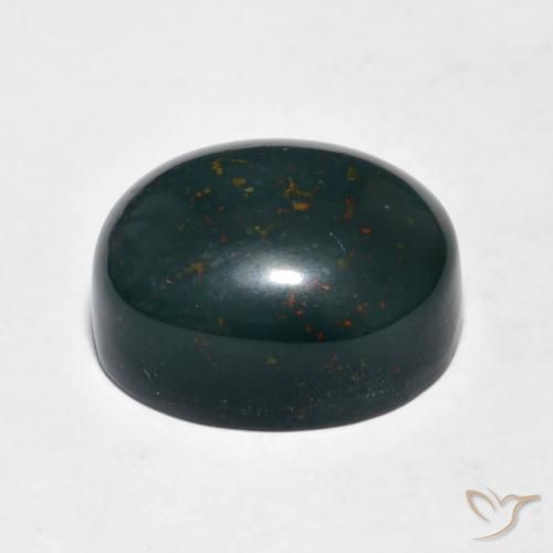 Pedra de Sangue Multicolorido Natural 10.93ct, oval, Opaco