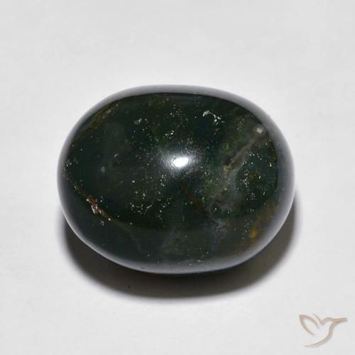 12.81ct Natural verde escuro Pedra de Sangue, oval, Opaco