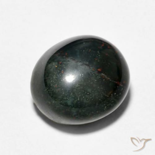 Pedra de Sangue Verde escuro Natural 7.15ct, oval, Opaco