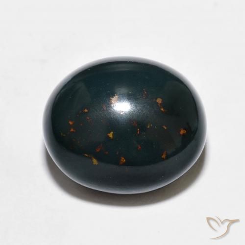 8.78ct Natural Verde escuro Pedra de Sangue, oval, Opaco