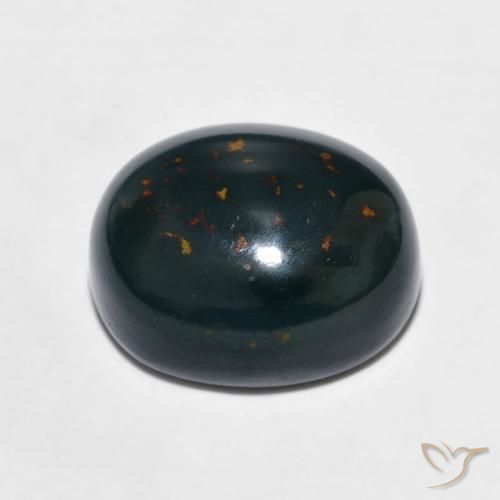 Pedra de Sangue Verde escuro Natural 8.78ct, oval, Opaco