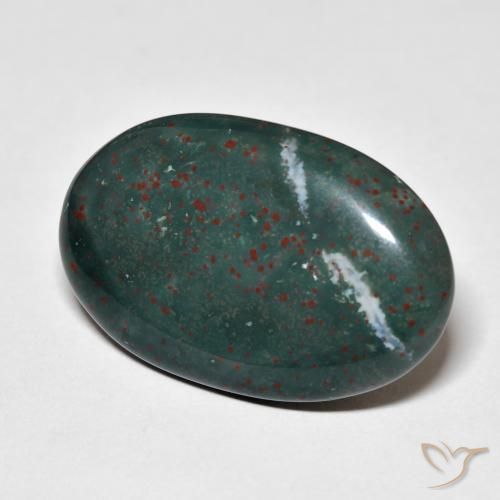 Pedra de Sangue Multicolorido Natural 21.03ct, oval, Opaco