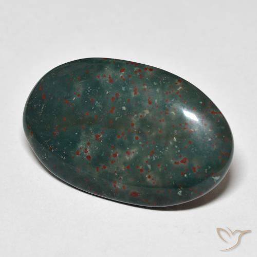 Pedra de Sangue Multicolorido Natural 18,31ct, Corte Oval, Opaco