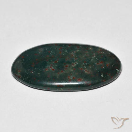 Pedra de Sangue Multicolorido Natural 18,31ct, Corte Oval, Opaco